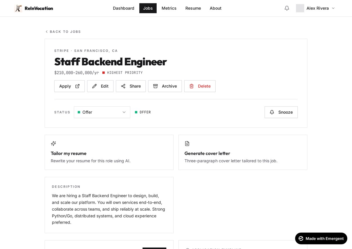 Tailor resumes & cover letters with AI